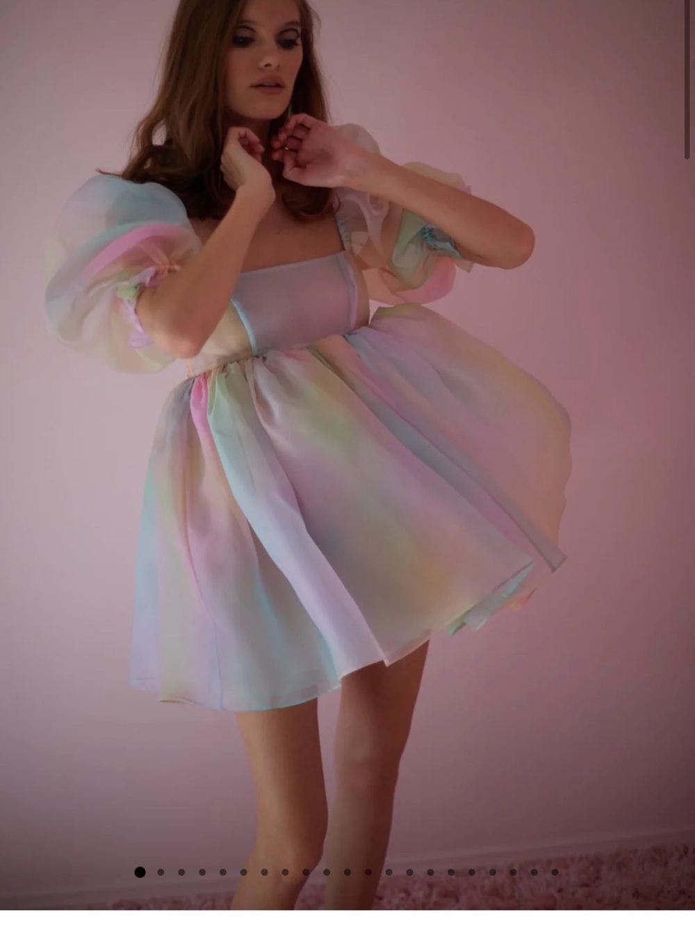 Selkie Rainbow Puff Dress Pastel Organza Size M NWOT - Picture 3 of 3